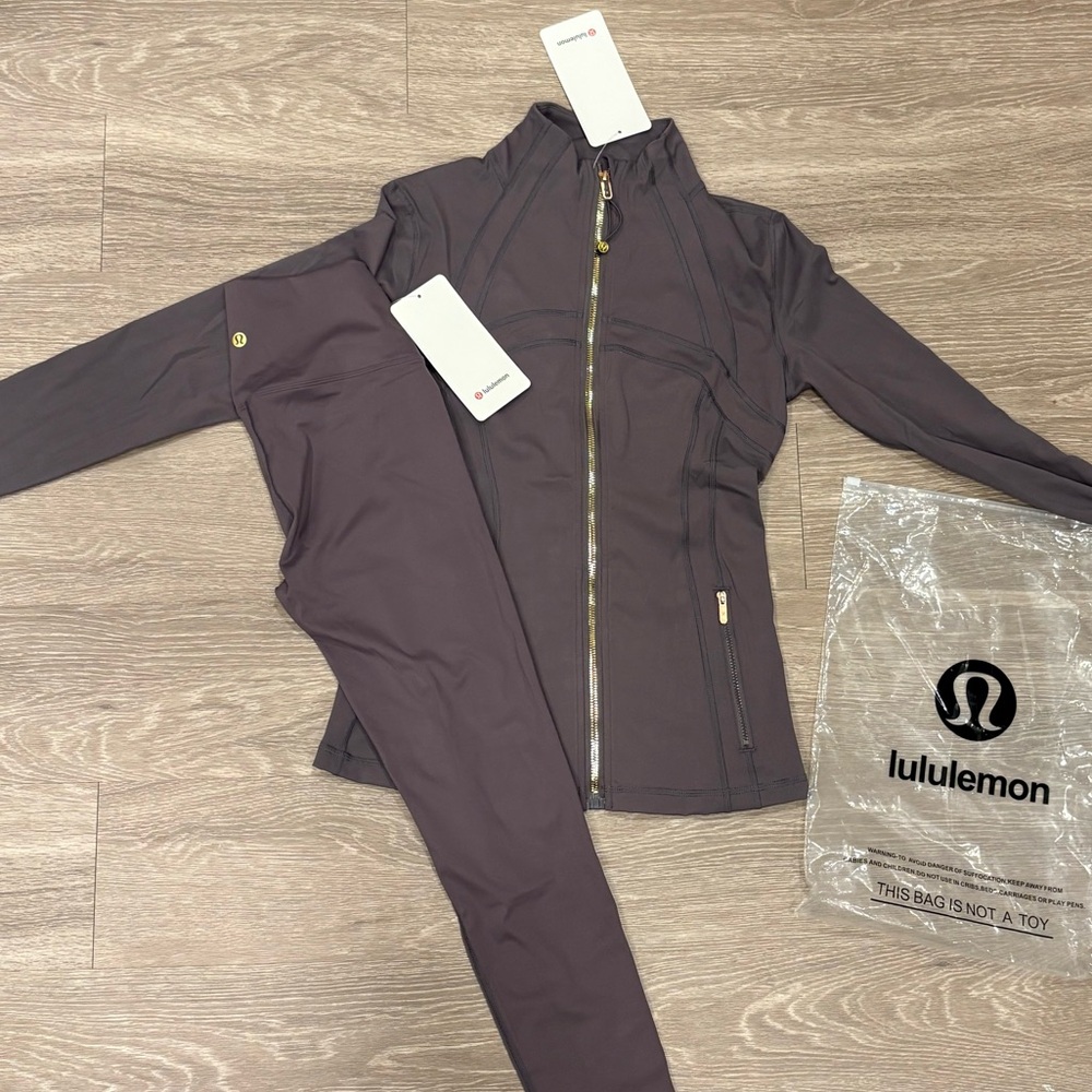 Lululemon Matching Set | Define Jacket + High Rise Leggings | Gray | NWT Size 6 - Picture 2 of 5